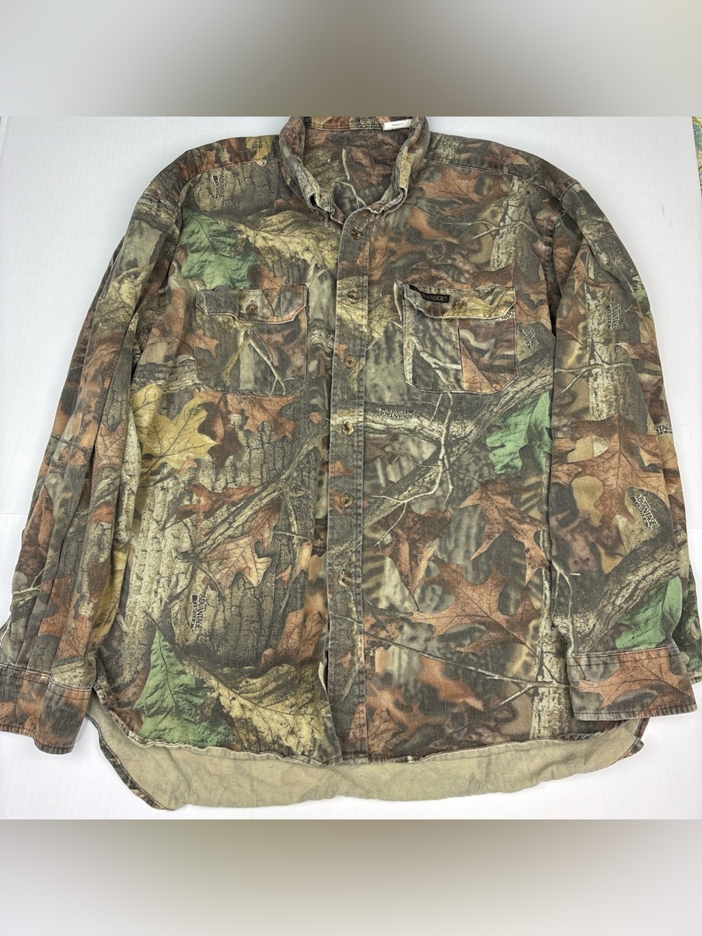 Commander Advantage Timber Men 2X Shirt Camouflage Button Up Long Sleeve Cotton